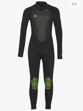 Women’s Full-Length Black & Neon Green Wetsuit